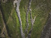 Stony bottom from dried streams in plain