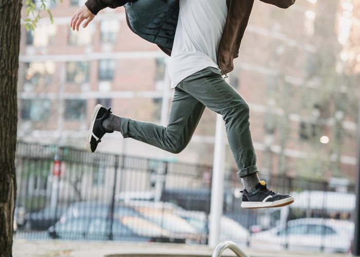 Athlete performing a street combo