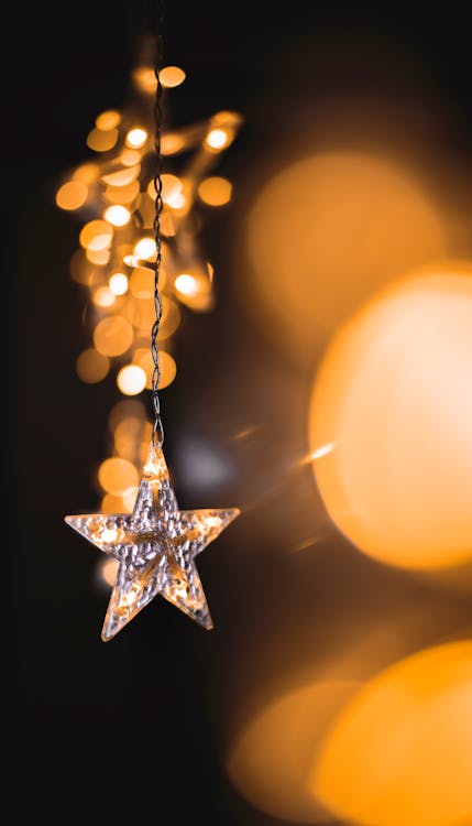 Silver Star Christmas Tree Ornament