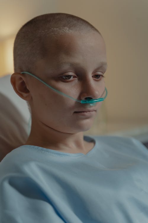 Cancer Patient with Nasal Cannula