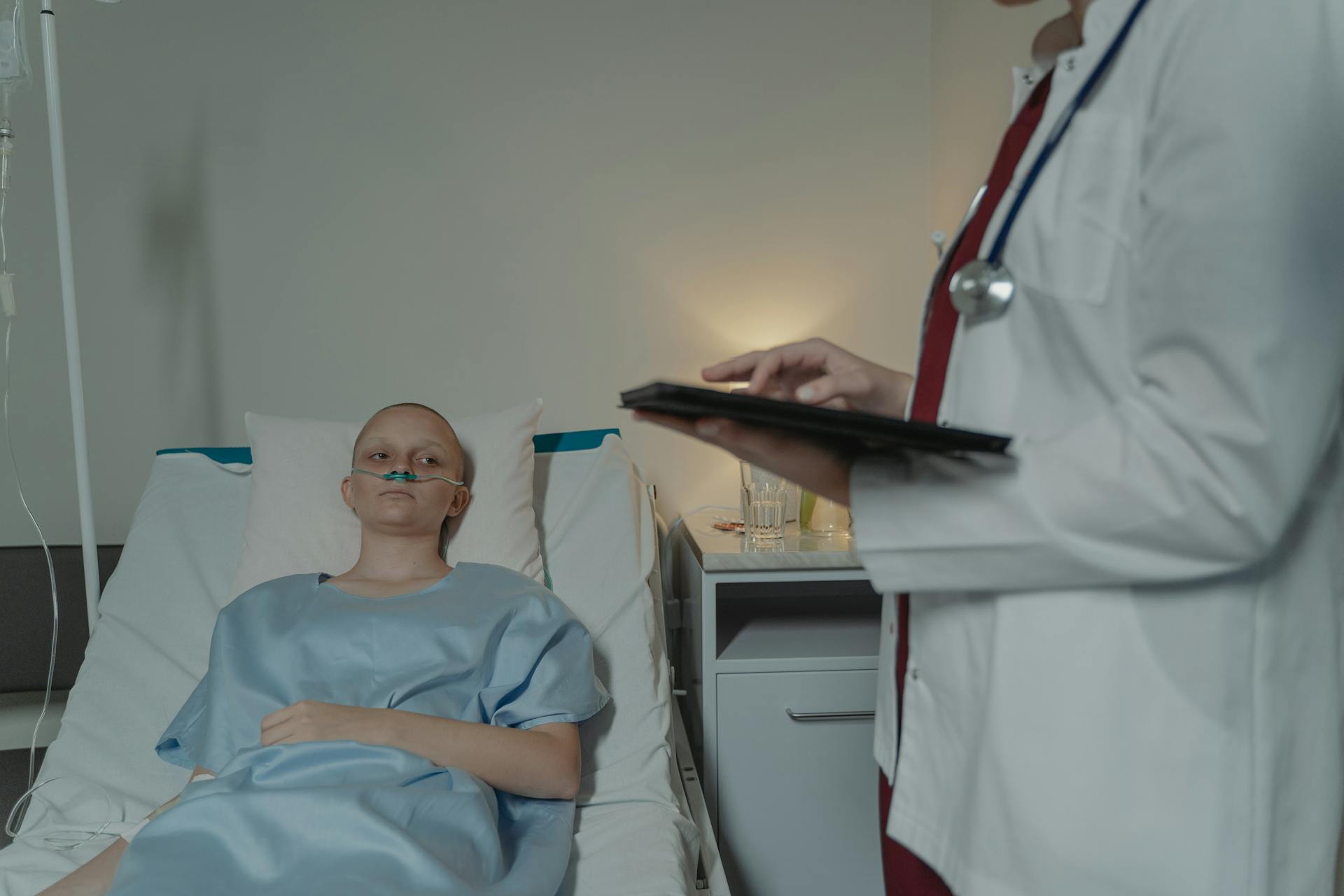 Patient Lying on Hospital Bed