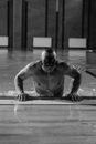 Man Getting Out of the Pool