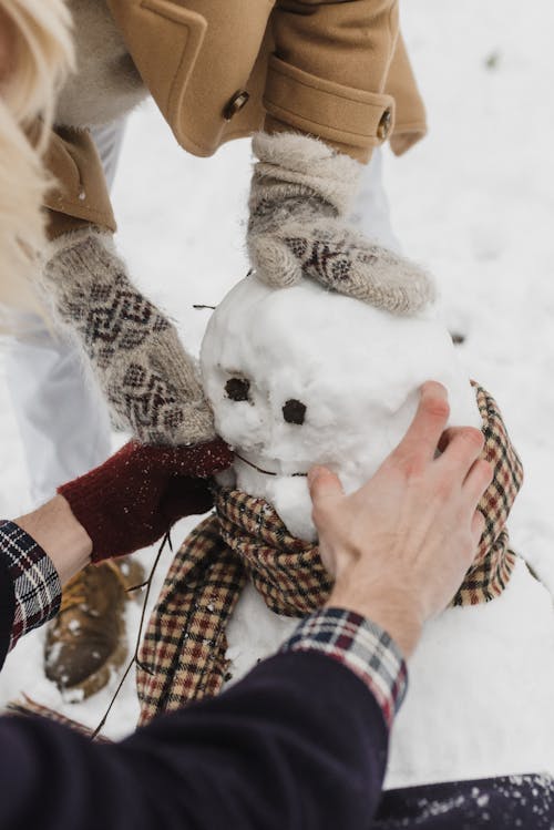 Close-Up Shot of Snowman