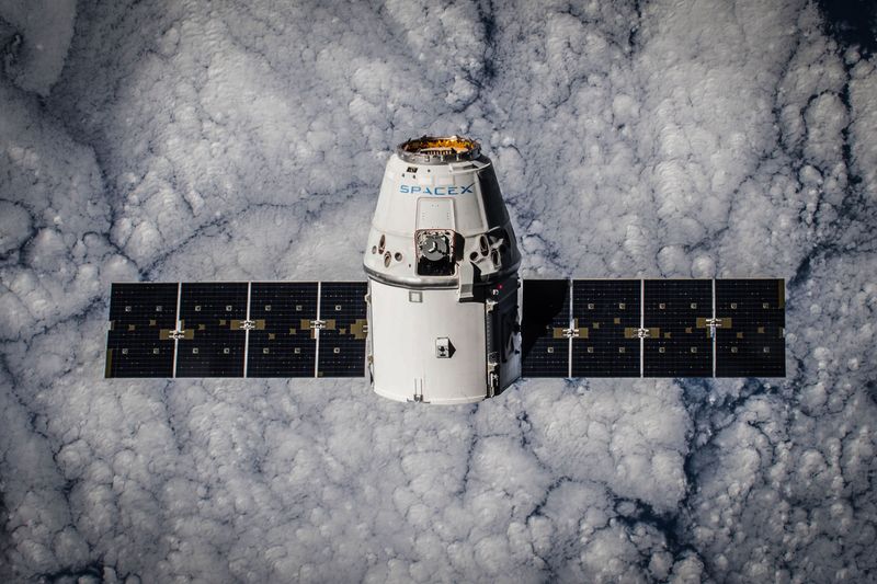 Satellite in space orbit