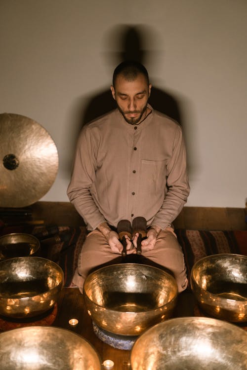 A Man Meditating