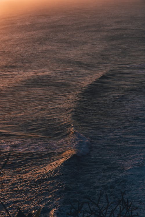 Aerial View of Ocean Waves