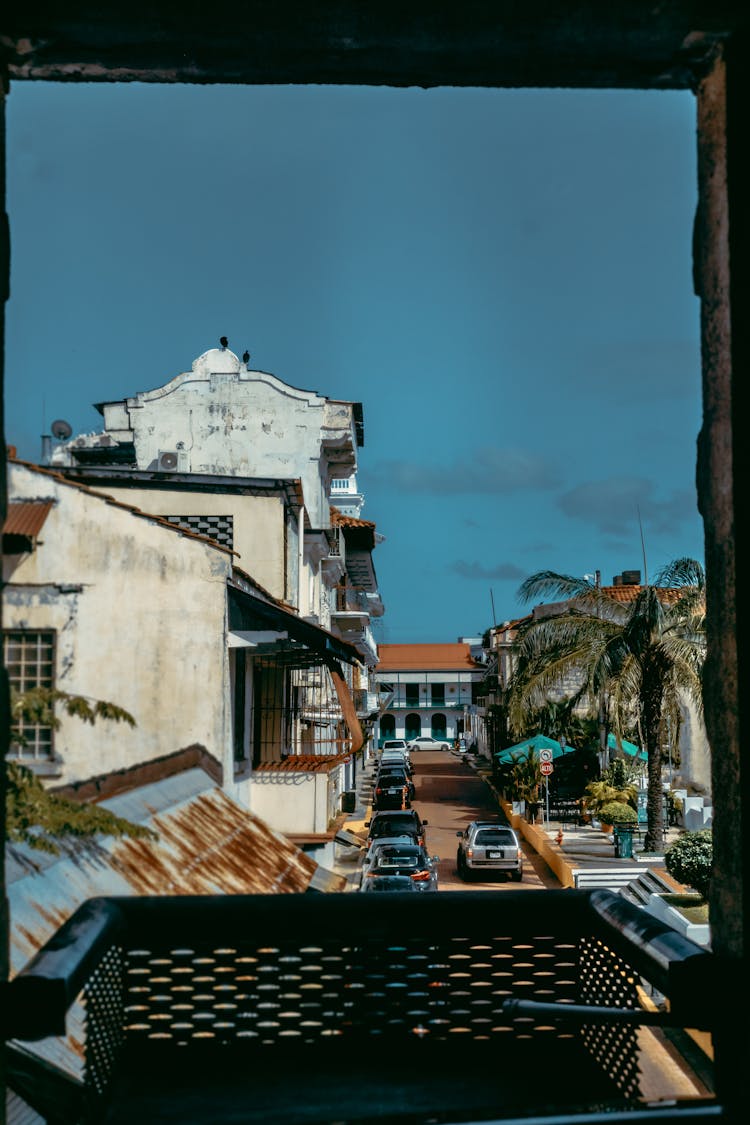 Picture Taken From The Inside Of An Apartment Of An Old Town Of Casco Viejo, Panama 