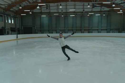 Man Doing Figure Skating