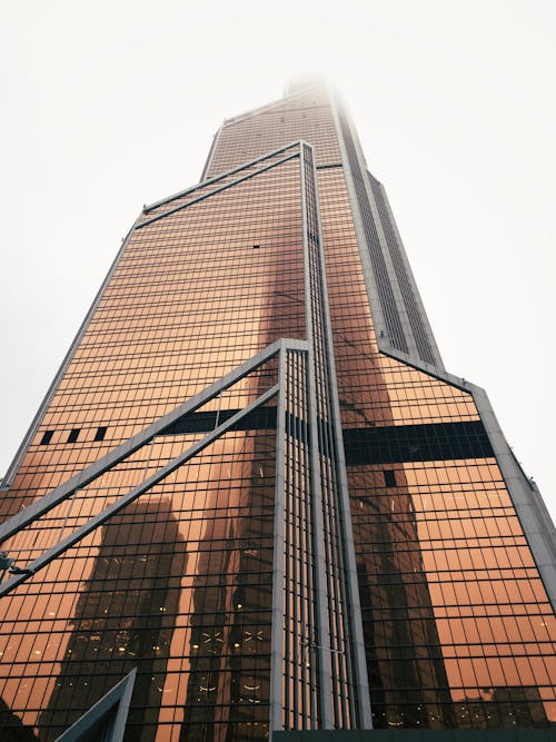 Modern Glass Building in City Downtown