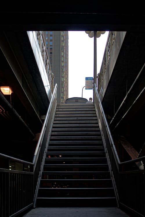 Stairs Up from Subway into Street