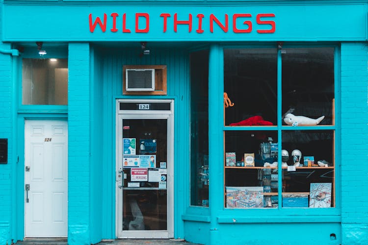 Exterior Of Local Shop In City In Daytime