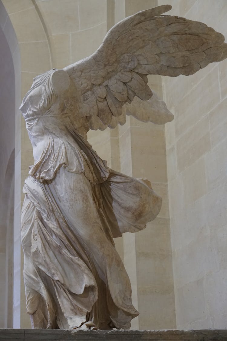 The Winged Victory Of Samothrace In Louvre Museum, Paris, France