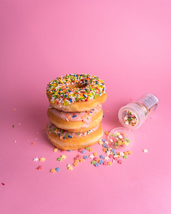 단 것, 도넛, 수직 쐈어의 무료 스톡 사진