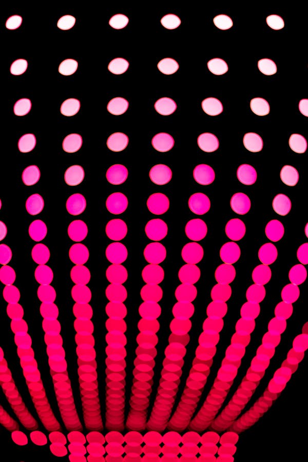 Pink and Red Polka-dot Pattern Artwork