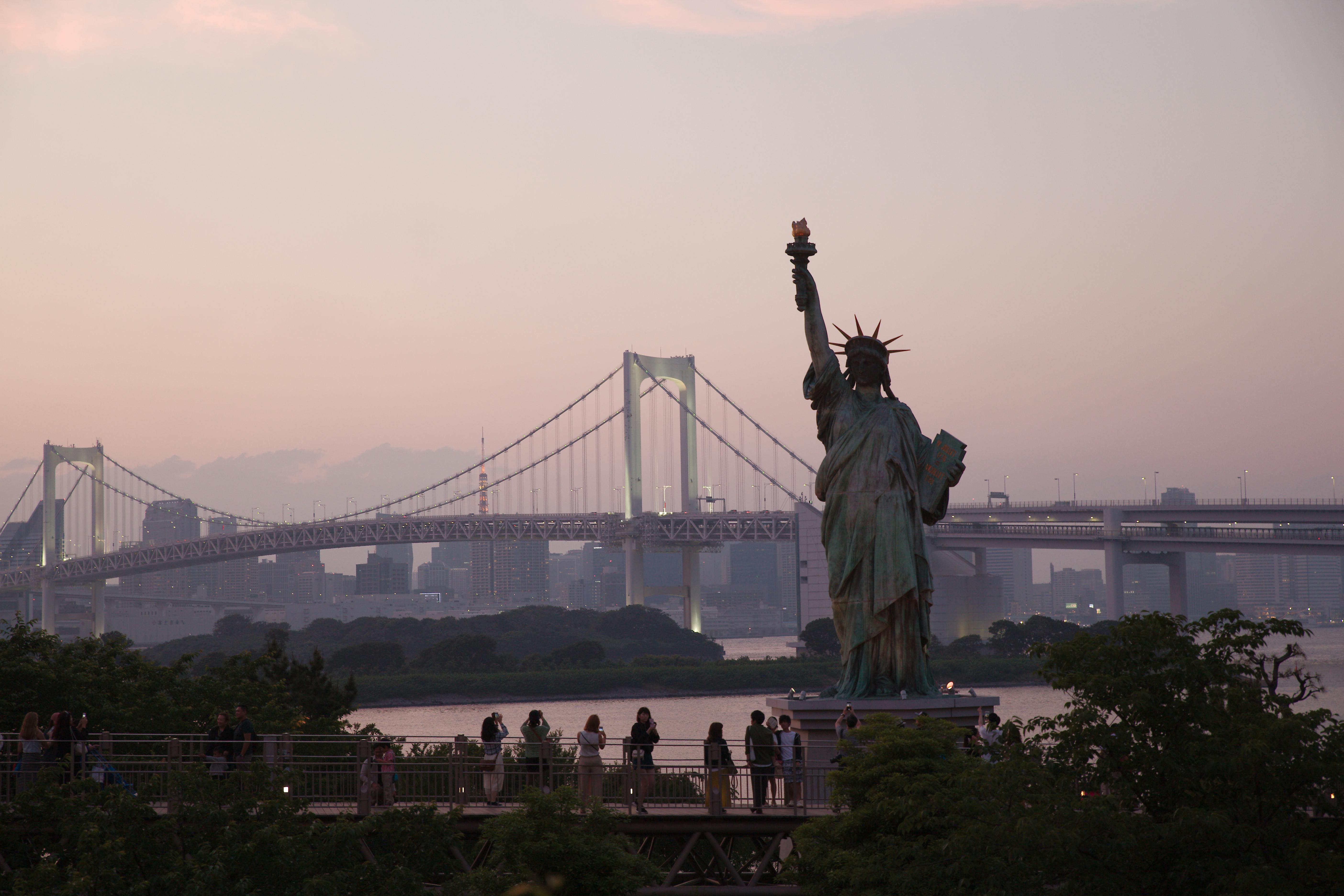 Odaiba Statue Of Liberty In Tokyo Free Stock Photo