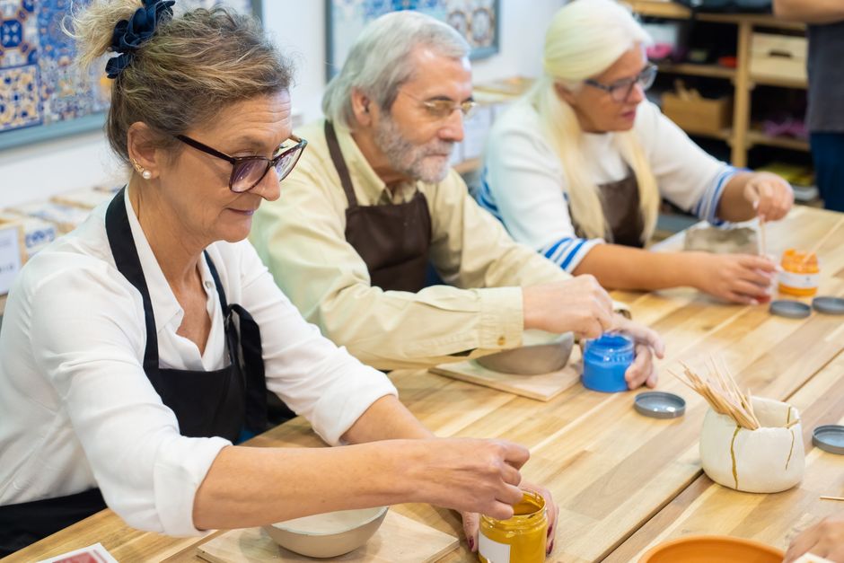 Structured activities at an adult day center