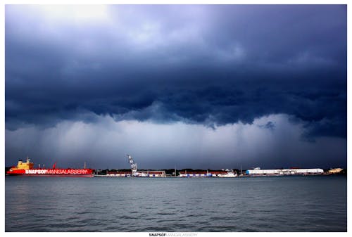 Free stock photo of before the rain, blue sky, dark clouds