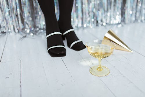 Close-Up Shot of an Alcoholic Drink in a Cocktail Glass