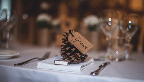 Free Groom Text on Table Stock Photo