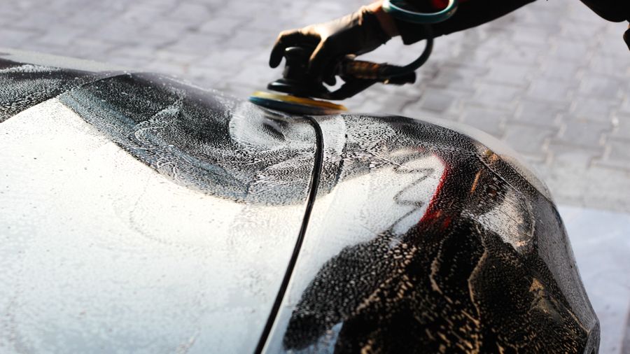 Machine polishing work restoring optical clarity