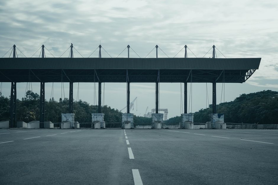 Cabina de peaje en una autopista