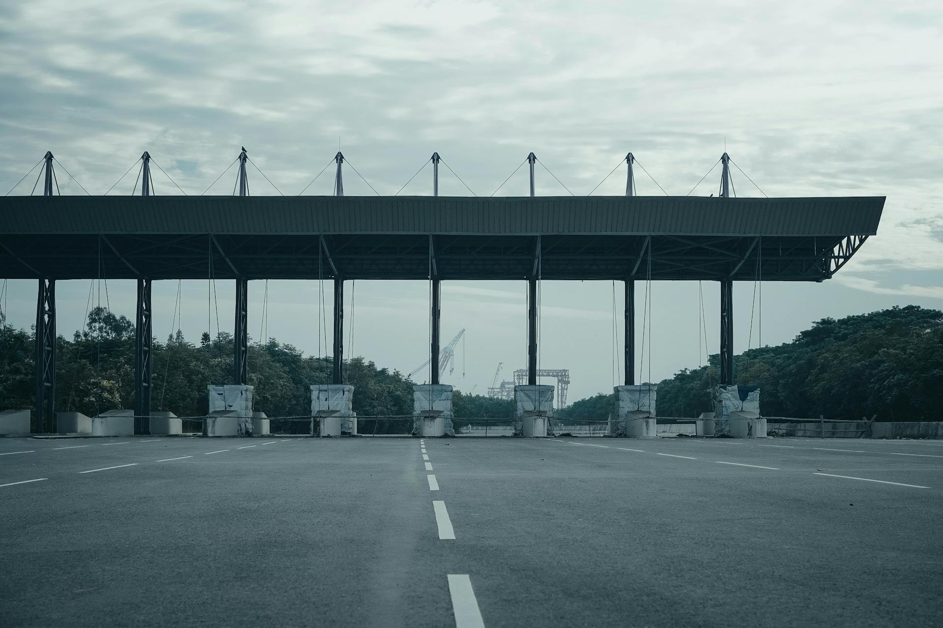 Toll Gate on a Concrete Pavement