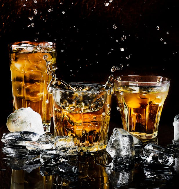 alcohol, bar, black background