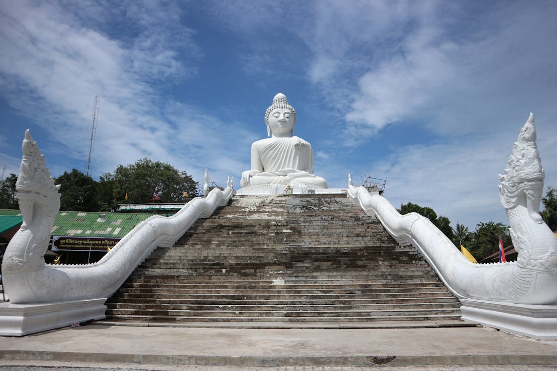 Free The Big Buddha Under Blue Sky Stock Photo