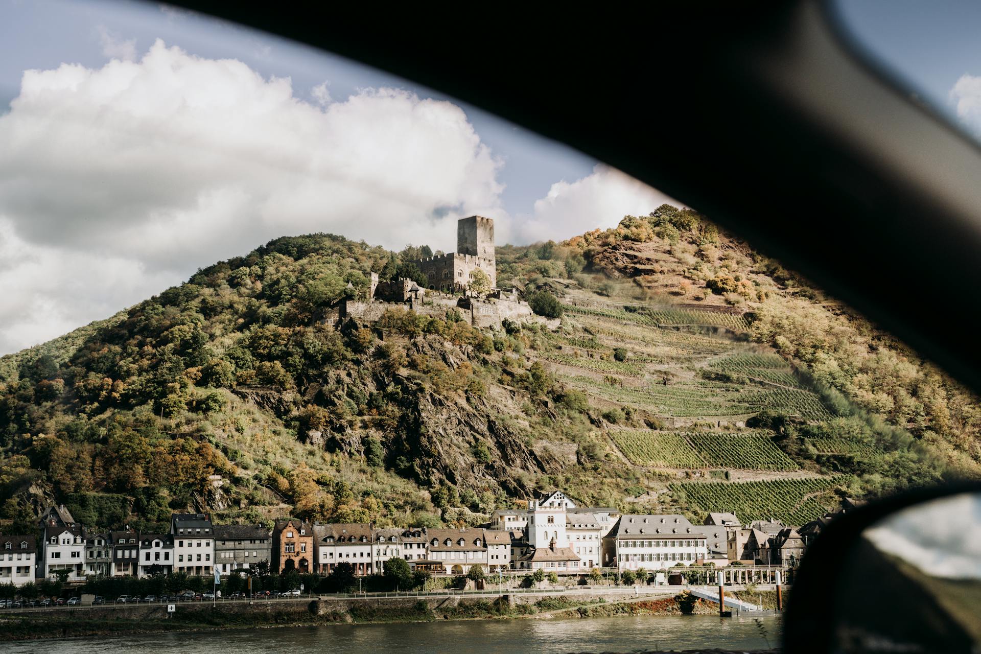 View of Rhine Valley from a Car Window