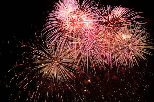 Free Red and Yellow Fireworks Display Stock Photo