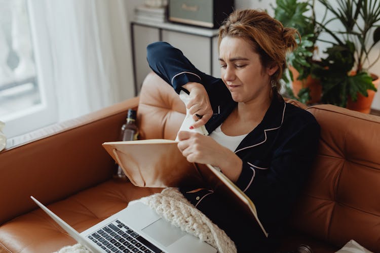 A Woman Tearing Paper 