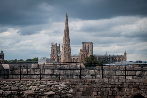 Stone Footbridge Under a Cloudy Sky