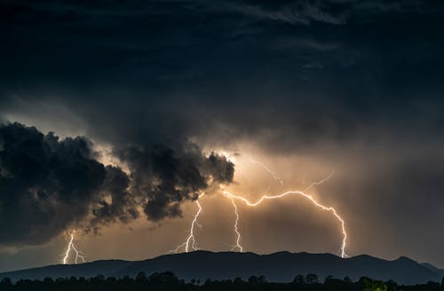 Lightning Strike on Mountain