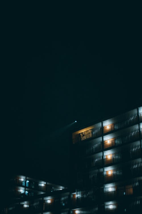 Free Residential Building at Night Stock Photo