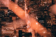 High Rise Buildings during Night Time