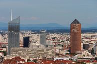 An Aerial Photography of City Buildings with a Few Sky Scrapers