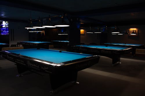 Blue Billiard Tables 