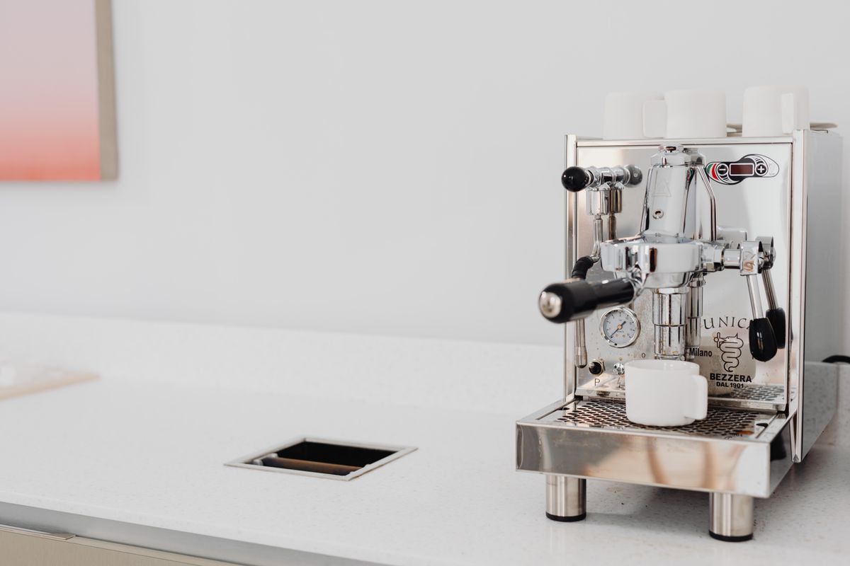 Custom-color, custom-logo espresso machines built to a brand's specification by Hardshell