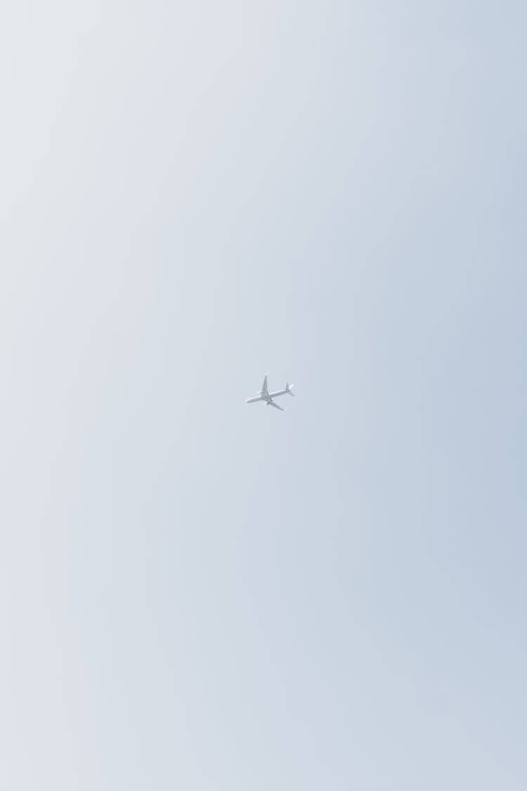 Plane Flying In Clear Sky