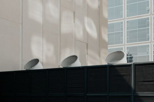 Ventilation system on roof of building