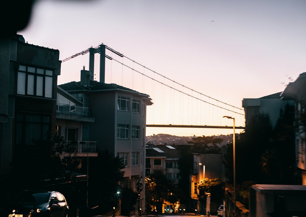Empty Road Between Houses · Free Stock Photo