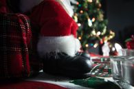 Person Wearing Red and White Santa Hat