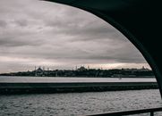 Grayscale Photo of City Skyline