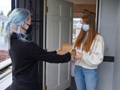 A Woman Receiving Delivery