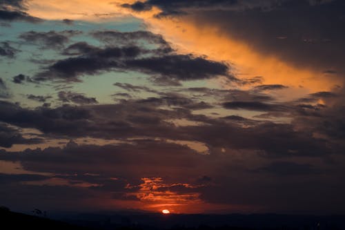 Orange and Blue Cloudy Sky during Sunset