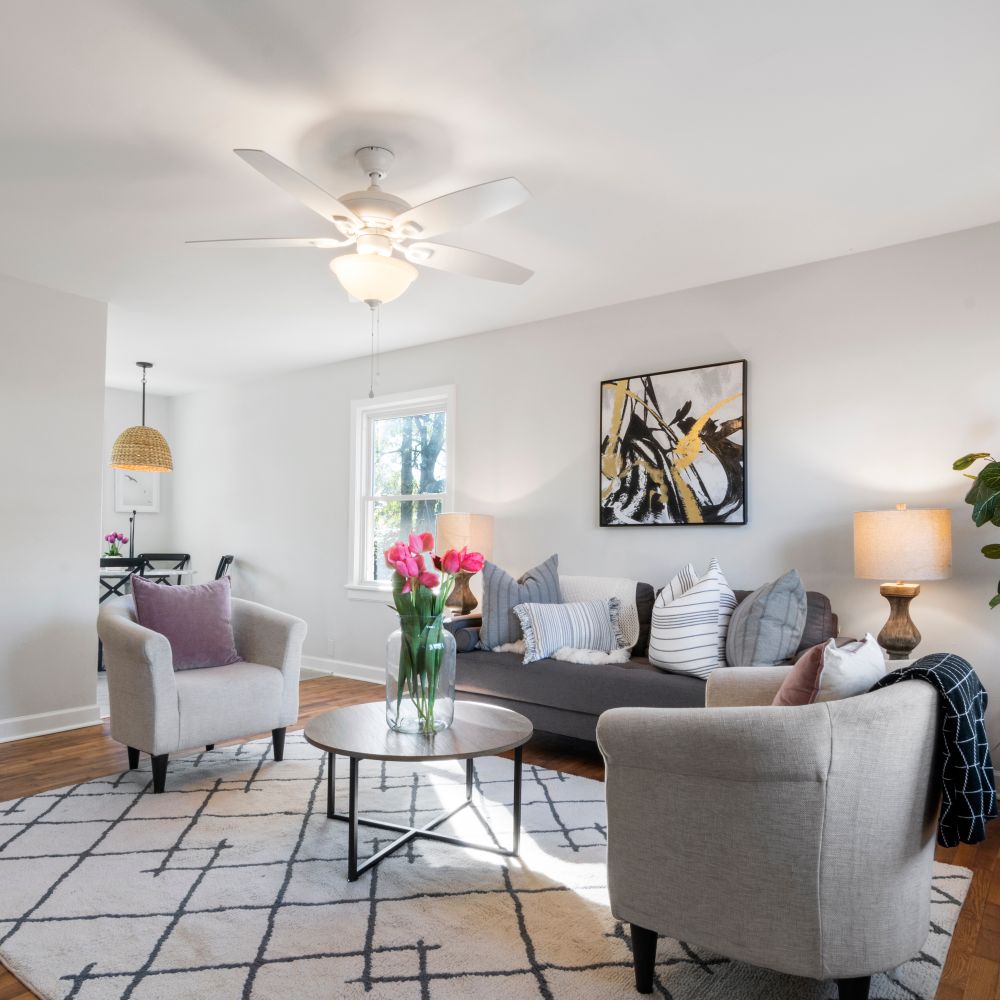 Interior Painting in Hampton — quality trade paint going on in two coats