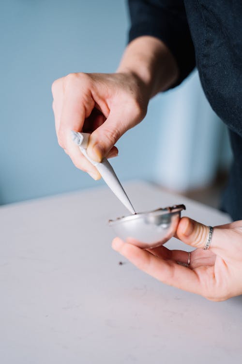 Person Holding a Piping Bag and Stainless Steel Molder 