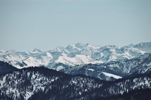 Landscape of Snowy Mountains