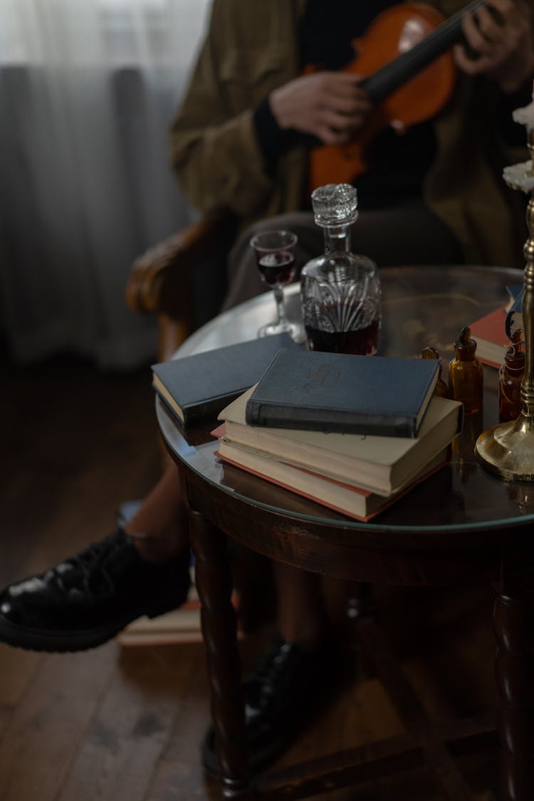 Books Over The Side Table