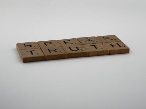 Brown Wooden Scrabble Tiles on White Surface